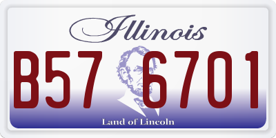 IL license plate B576701