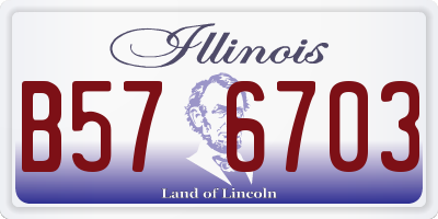 IL license plate B576703