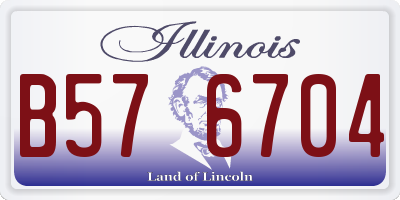 IL license plate B576704