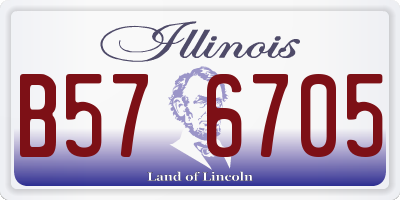 IL license plate B576705