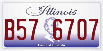 IL license plate B576707