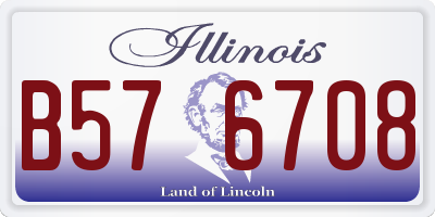 IL license plate B576708