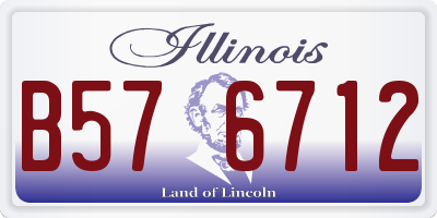 IL license plate B576712