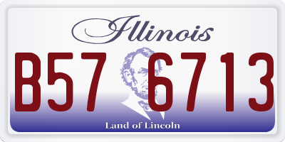 IL license plate B576713