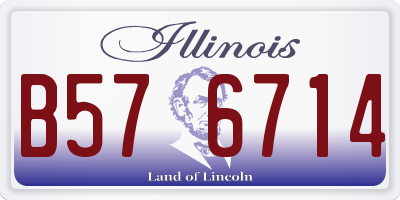 IL license plate B576714