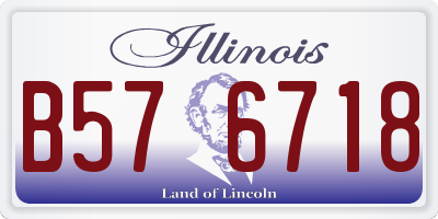 IL license plate B576718