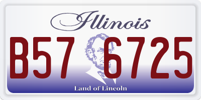IL license plate B576725
