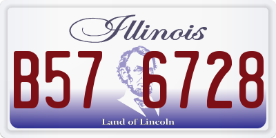 IL license plate B576728