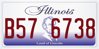 IL license plate B576738