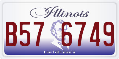 IL license plate B576749