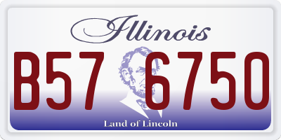 IL license plate B576750