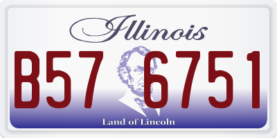 IL license plate B576751