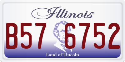 IL license plate B576752