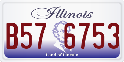 IL license plate B576753