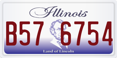 IL license plate B576754