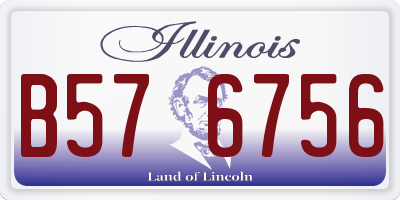 IL license plate B576756