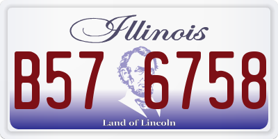 IL license plate B576758