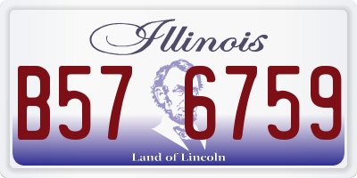 IL license plate B576759