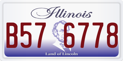IL license plate B576778