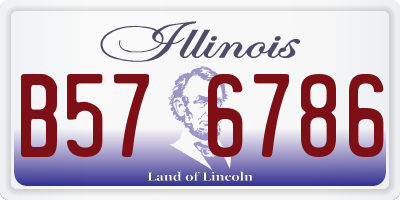 IL license plate B576786