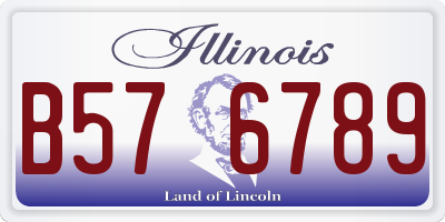 IL license plate B576789