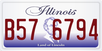 IL license plate B576794
