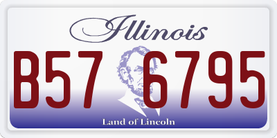 IL license plate B576795