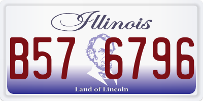 IL license plate B576796