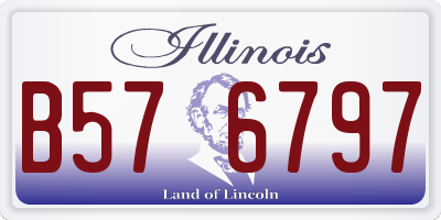 IL license plate B576797