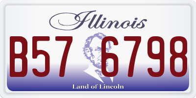 IL license plate B576798