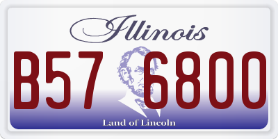 IL license plate B576800