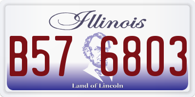 IL license plate B576803