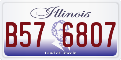 IL license plate B576807