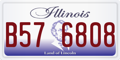 IL license plate B576808
