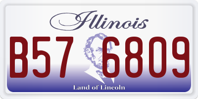 IL license plate B576809