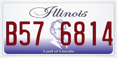 IL license plate B576814