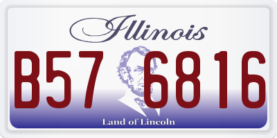 IL license plate B576816