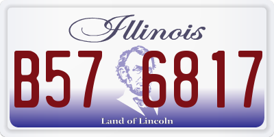 IL license plate B576817