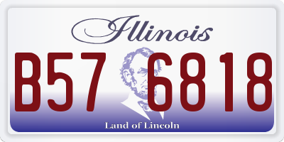 IL license plate B576818