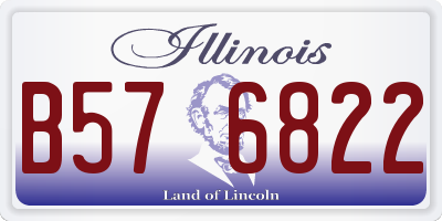 IL license plate B576822