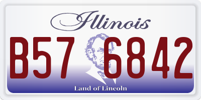 IL license plate B576842