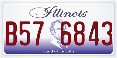 IL license plate B576843