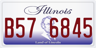 IL license plate B576845