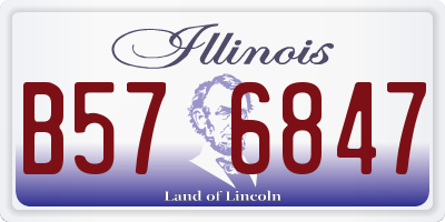 IL license plate B576847