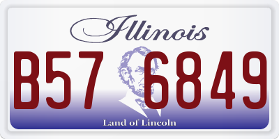 IL license plate B576849