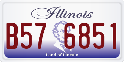 IL license plate B576851