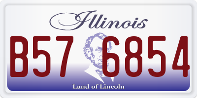 IL license plate B576854