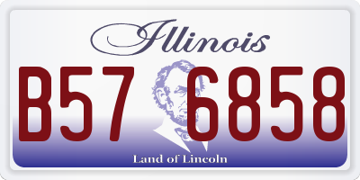 IL license plate B576858