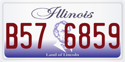 IL license plate B576859