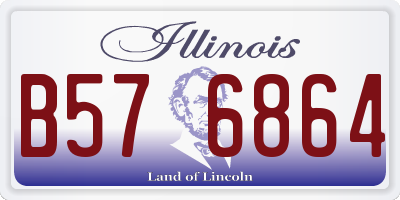 IL license plate B576864